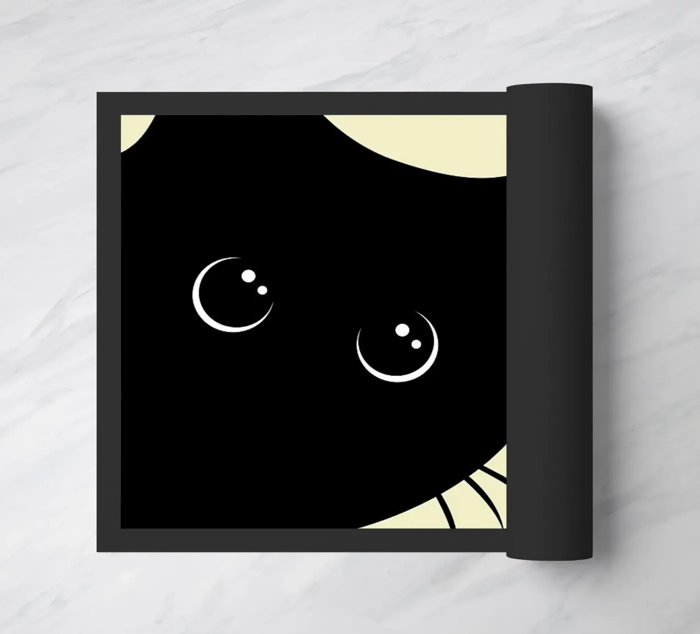 Silhouet kat deurmat van Matthew P Link