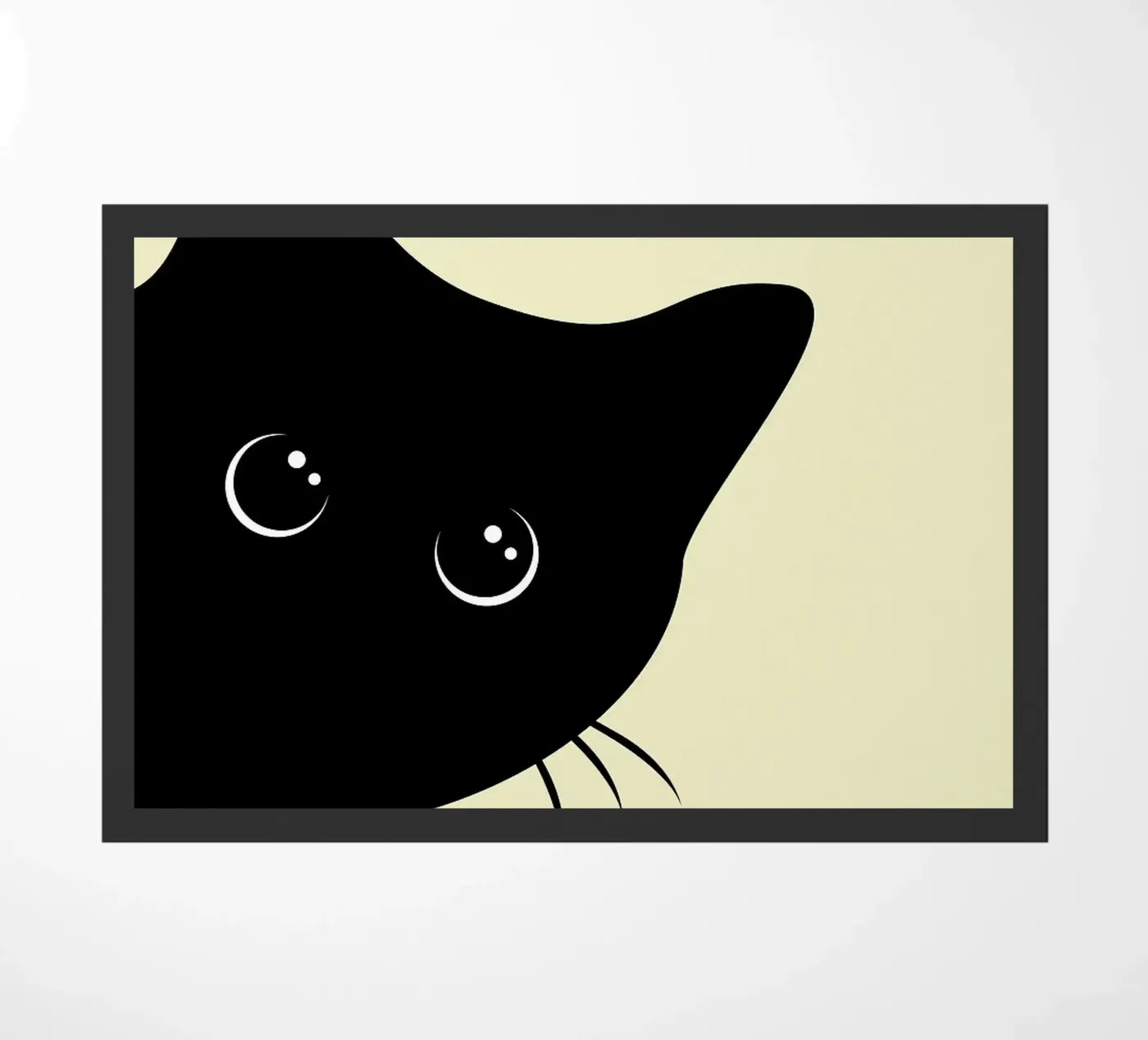 Silhouet kat deurmat van Matthew P Link