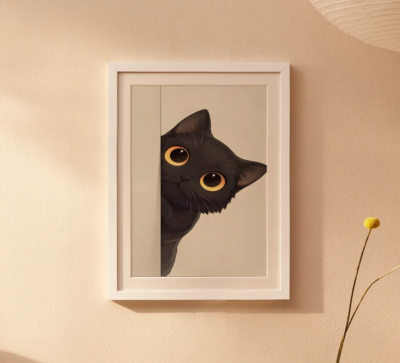 gatto nero gatto occhi grandi poster da Matthew P Link