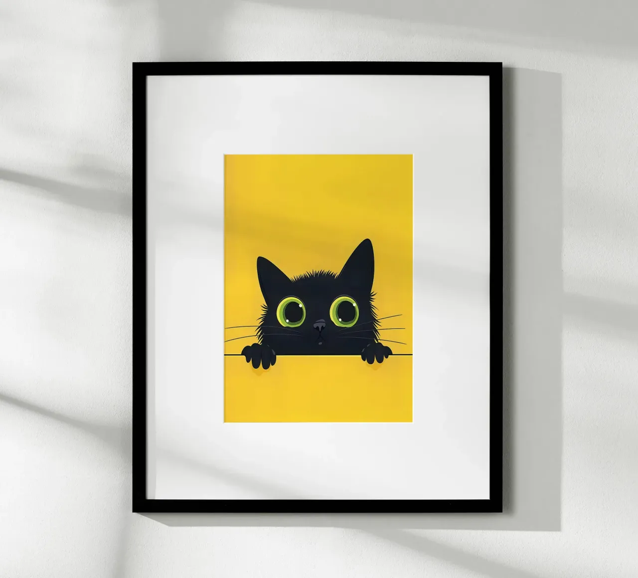 Gatto nero che sbircia poster da Matthew P Link