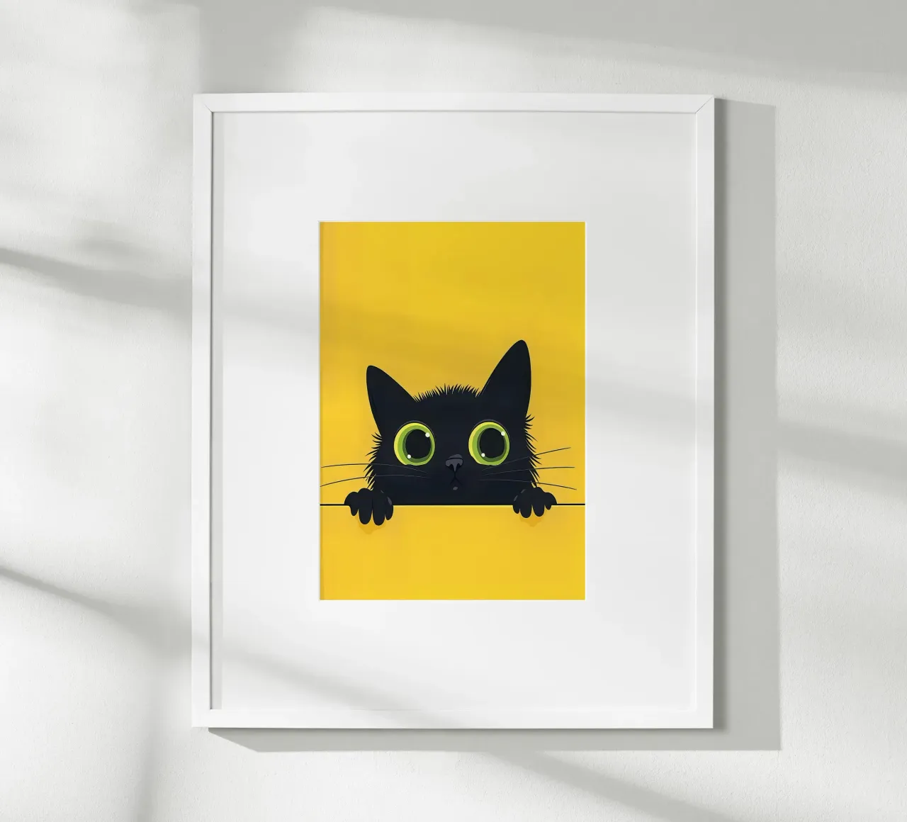 Gatto nero che sbircia poster da Matthew P Link