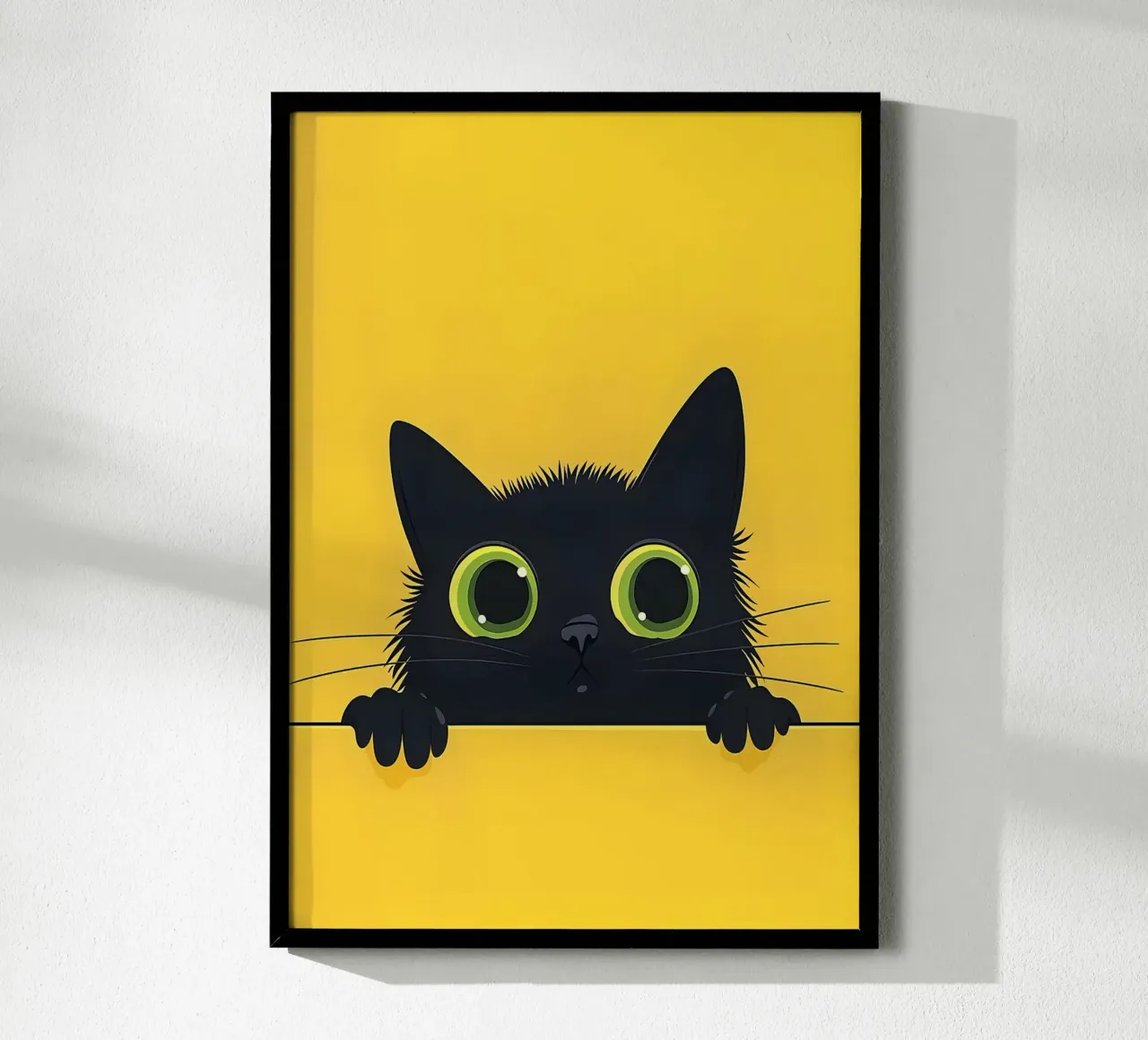 Gatto nero che sbircia poster da Matthew P Link