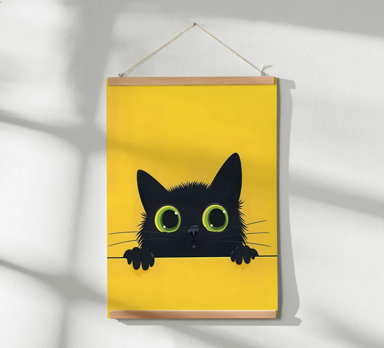 Gatto nero che sbircia poster da Matthew P Link