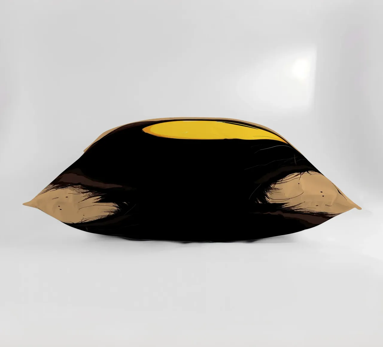 Gatto nero con occhi gialli cuscino da Matthew P Link