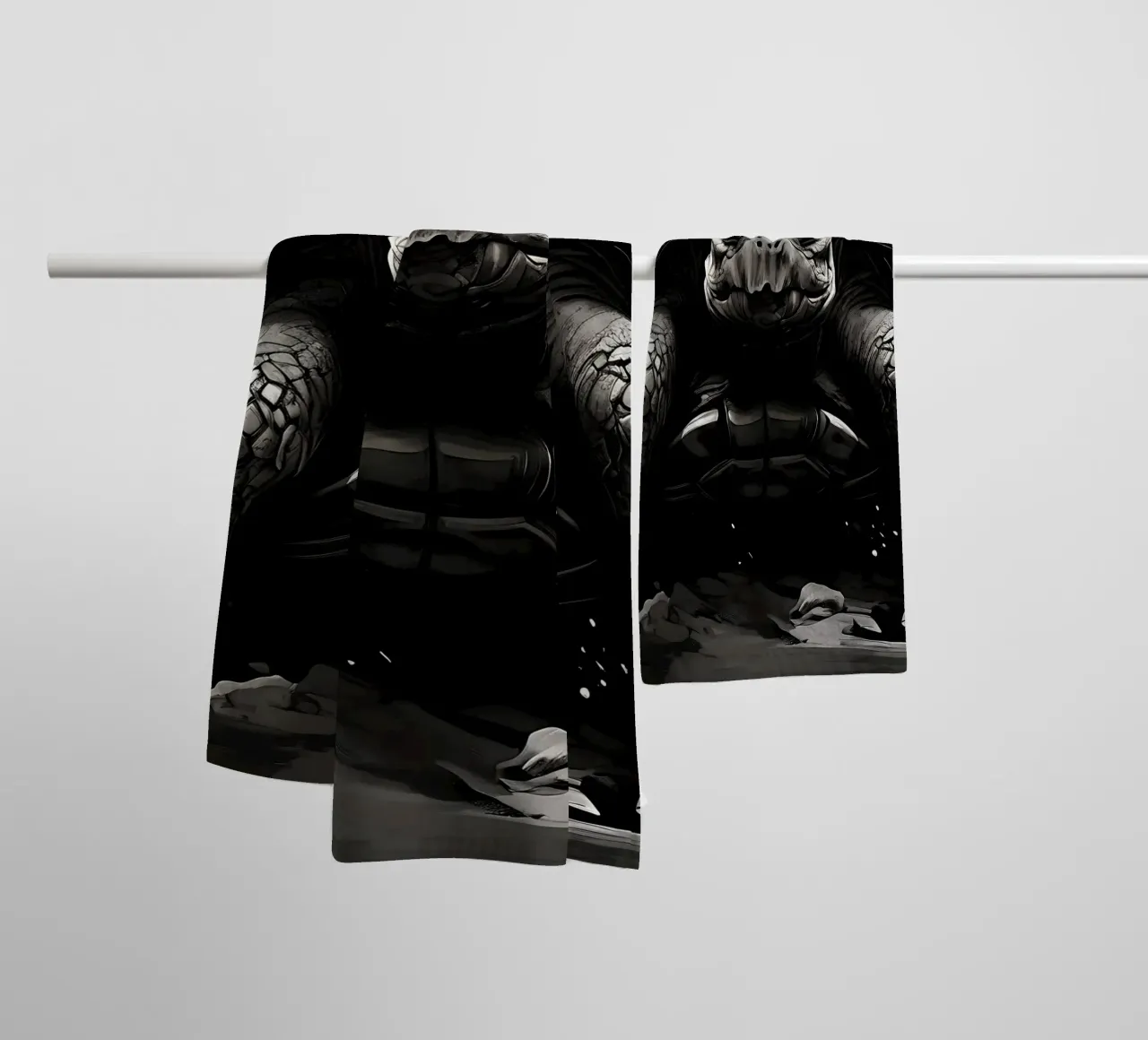 Turtle_style_I_1 towel by Tierisch bunt by LK