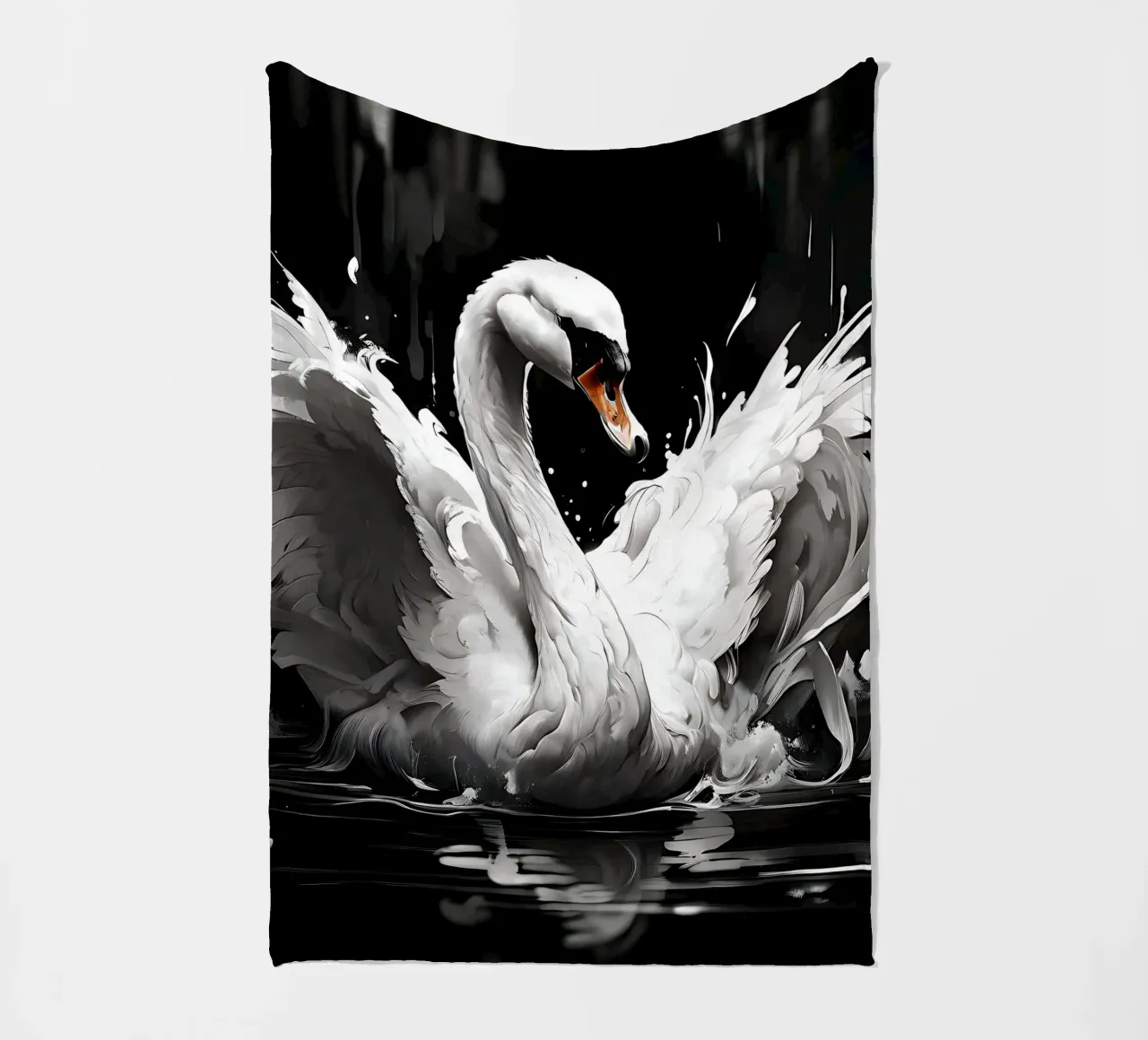 Stile_cigno_I_1 coperta in pile da Tierisch bunt by LK