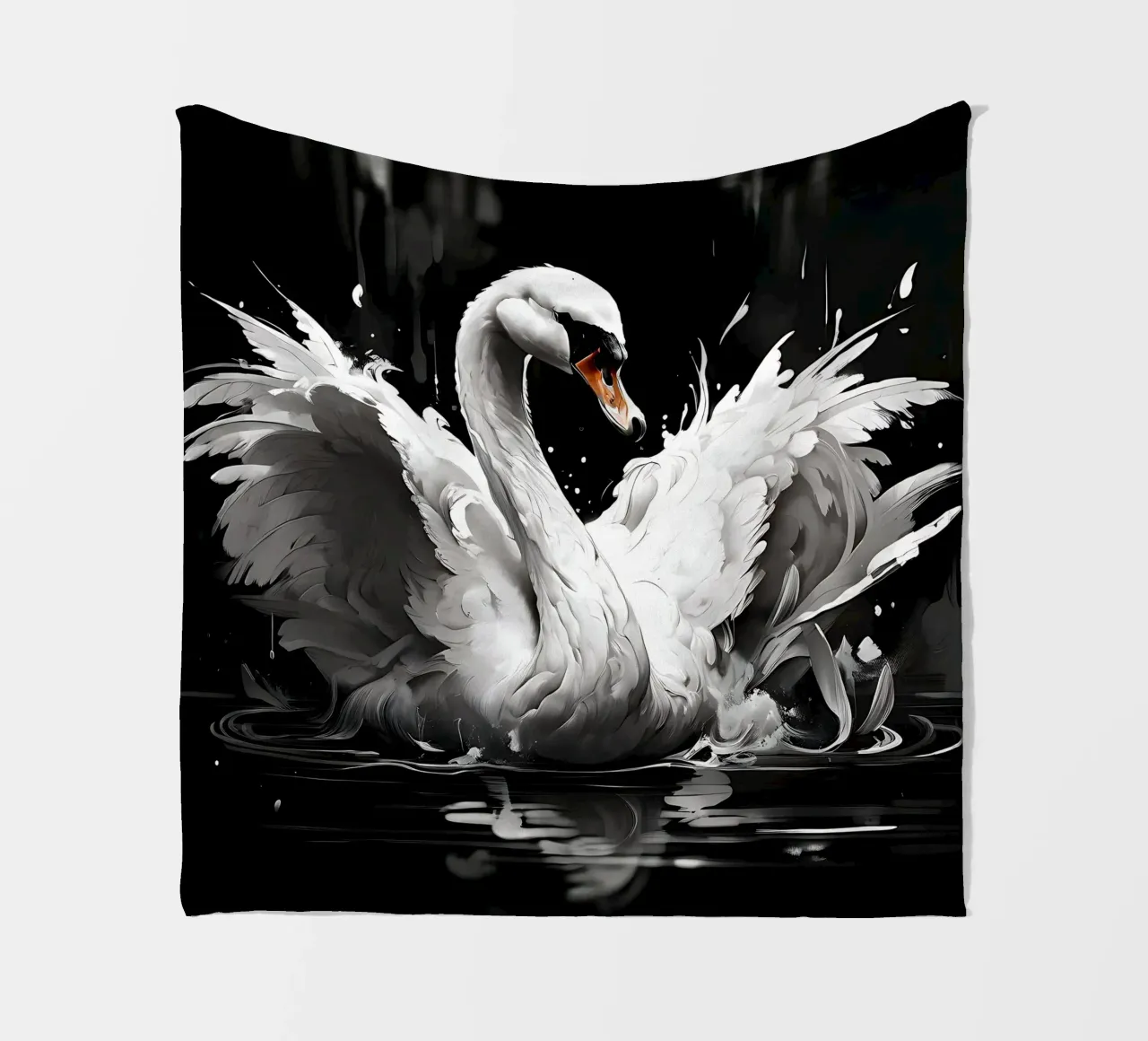 Stile_cigno_I_1 coperta in pile da Tierisch bunt by LK