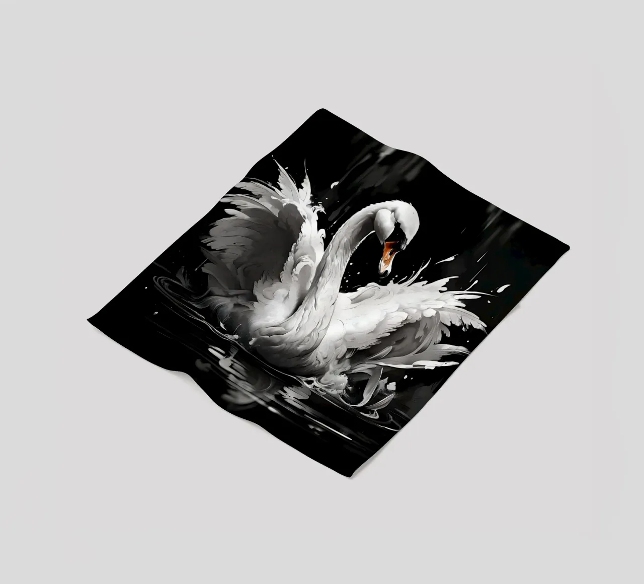 Stile_cigno_I_1 coperta in pile da Tierisch bunt by LK