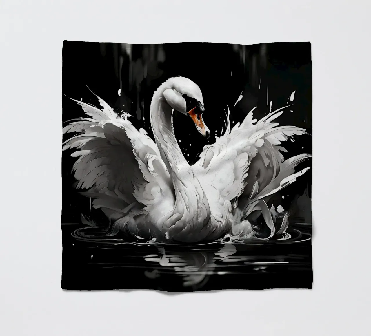 Stile_cigno_I_1 coperta in pile da Tierisch bunt by LK