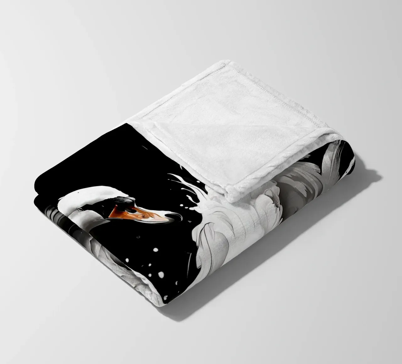 Stile_cigno_I_1 coperta in pile da Tierisch bunt by LK
