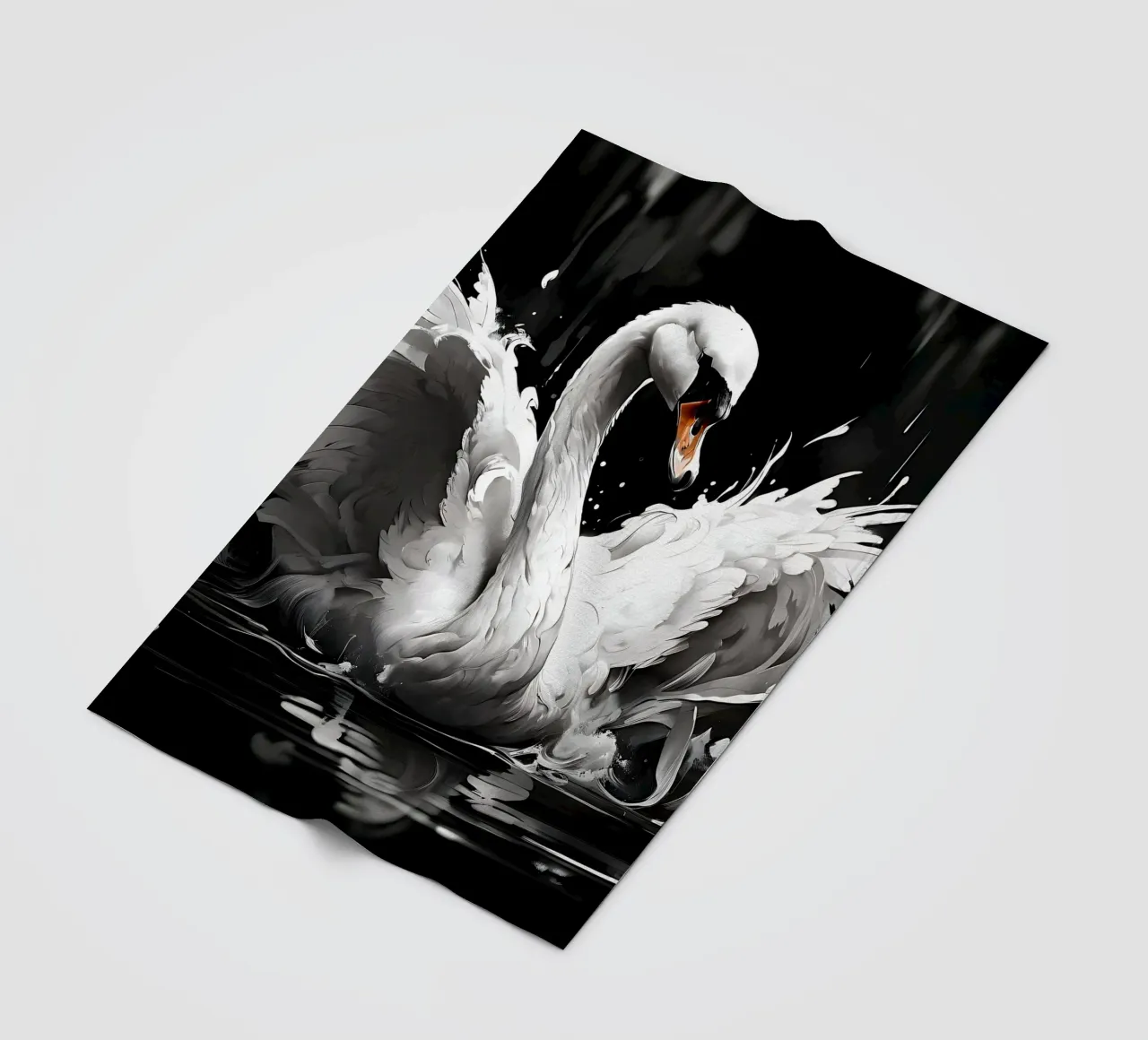 Stile_cigno_I_1 coperta in pile da Tierisch bunt by LK