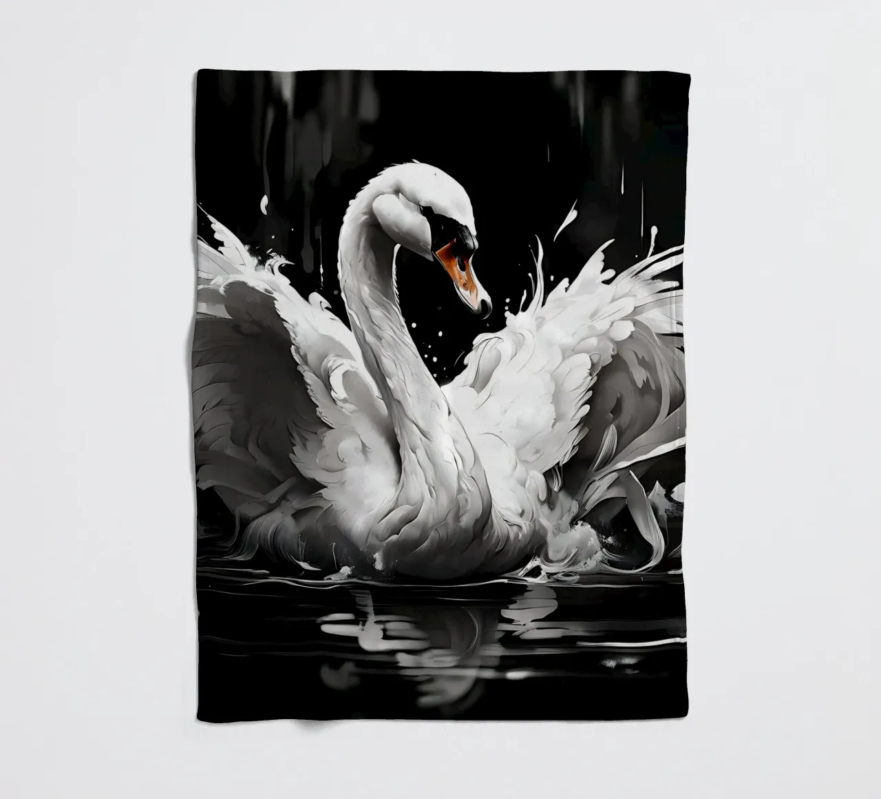 Stile_cigno_I_1 coperta in pile da Tierisch bunt by LK