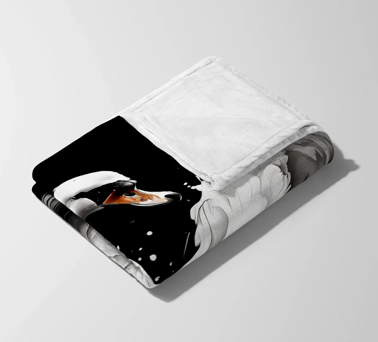 Stile_cigno_I_1 coperta in pile da Tierisch bunt by LK