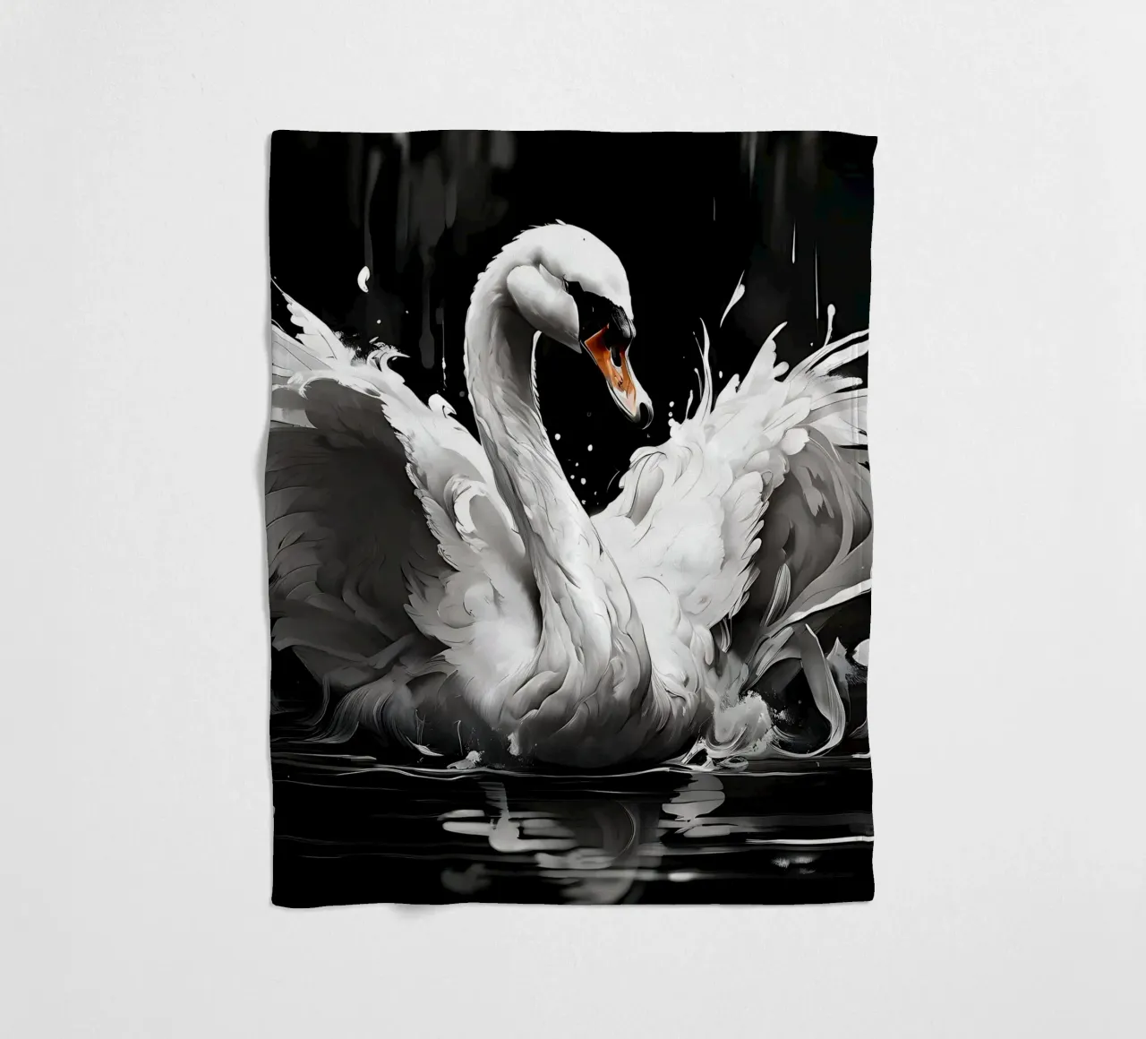 Stile_cigno_I_1 coperta in pile da Tierisch bunt by LK