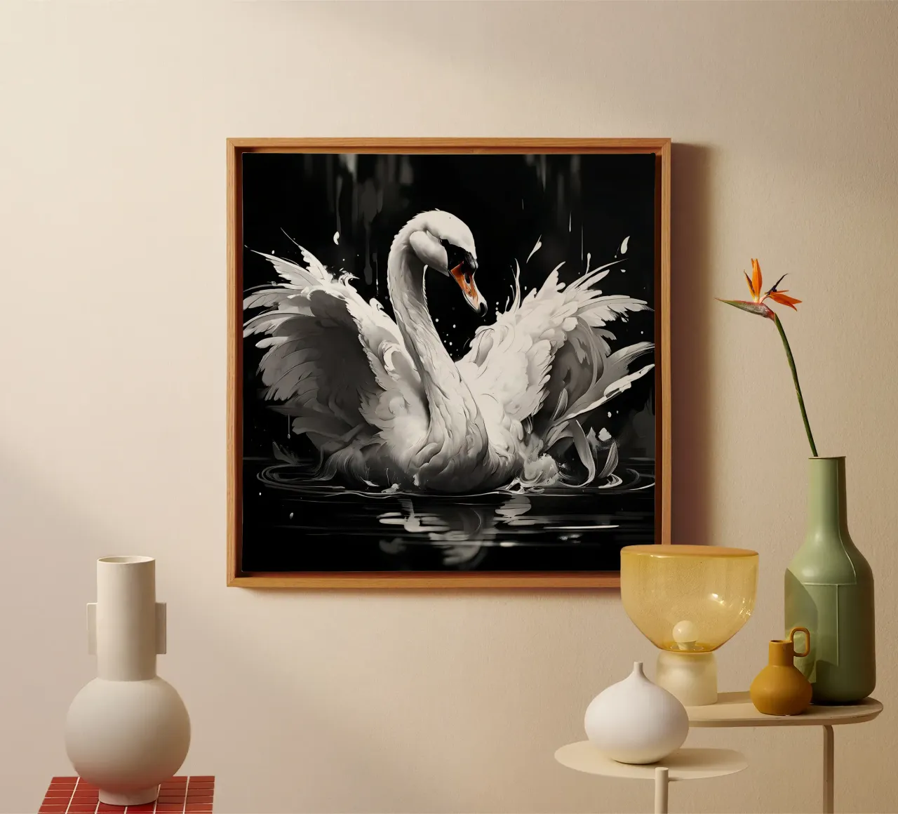 Swan_style_I_1 canvas by Tierisch bunt by LK
