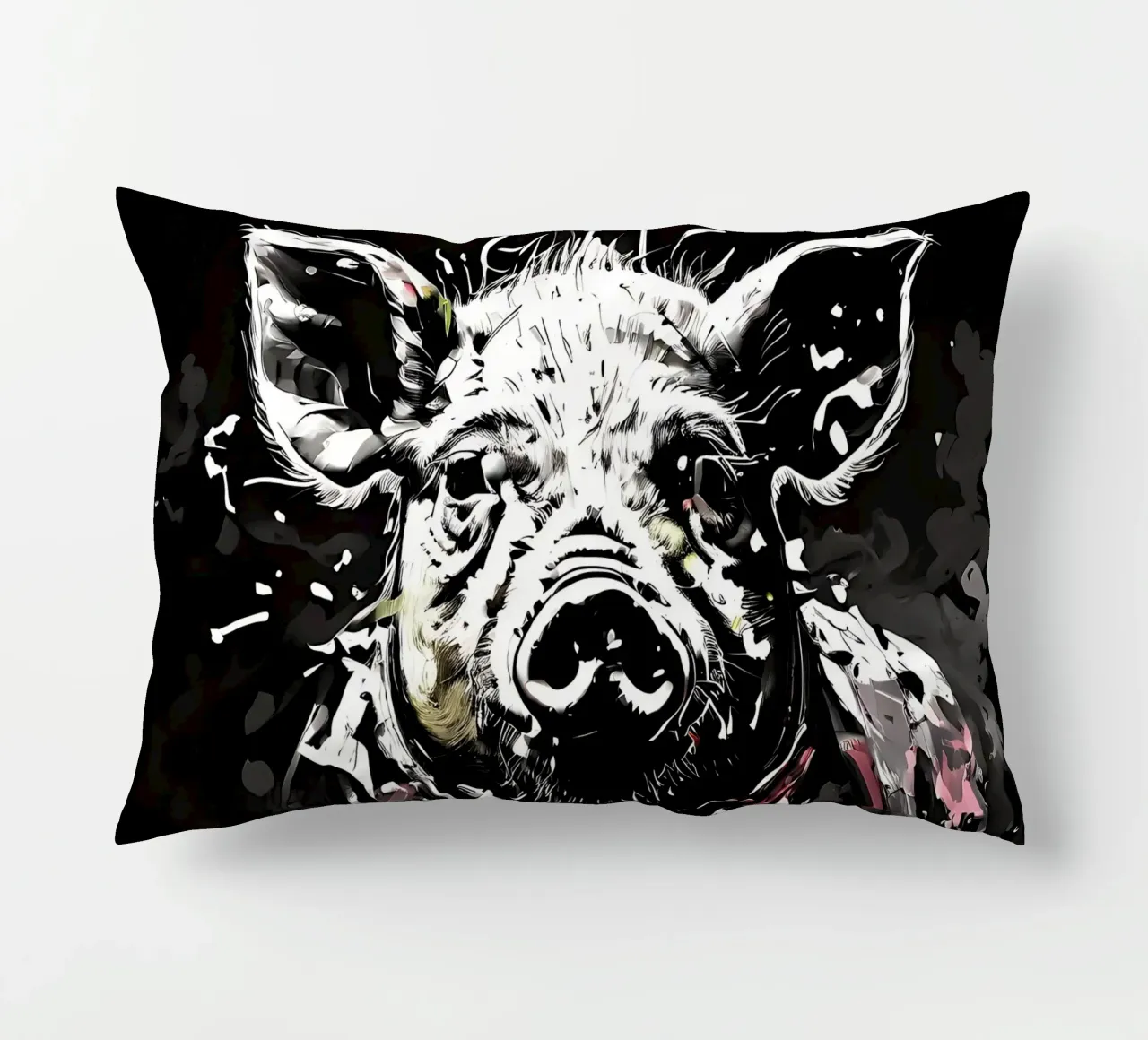 Stile_maiale_I_1 cuscino da Tierisch bunt by LK