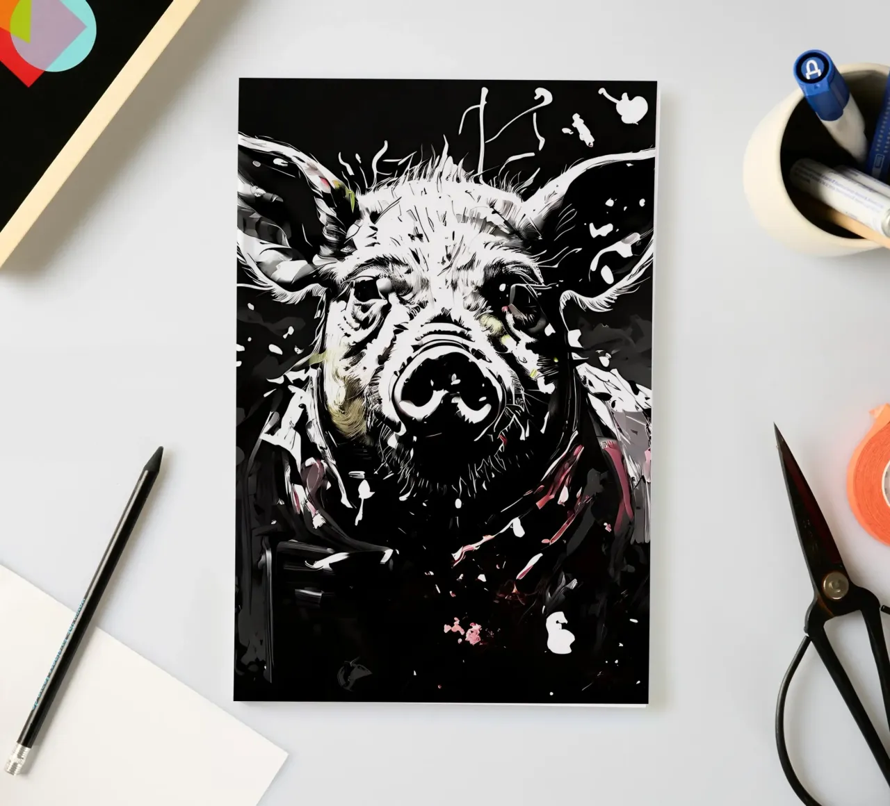 Pig_Style_I_1 notebook by Tierisch bunt by LK