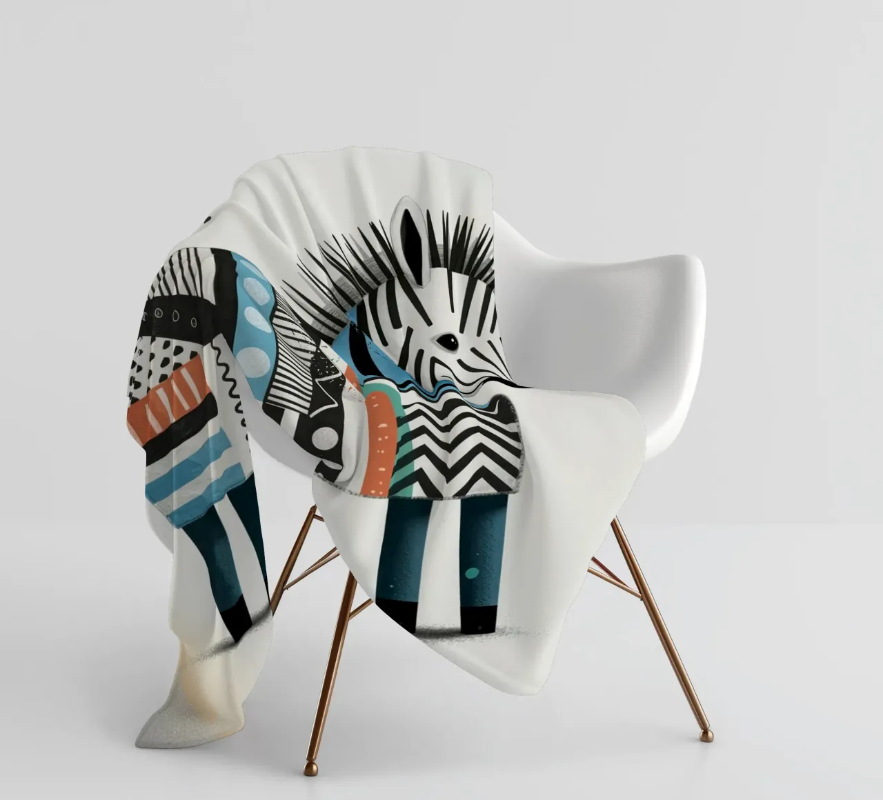 Happy Zebra coperta in pile da Klitzeklein