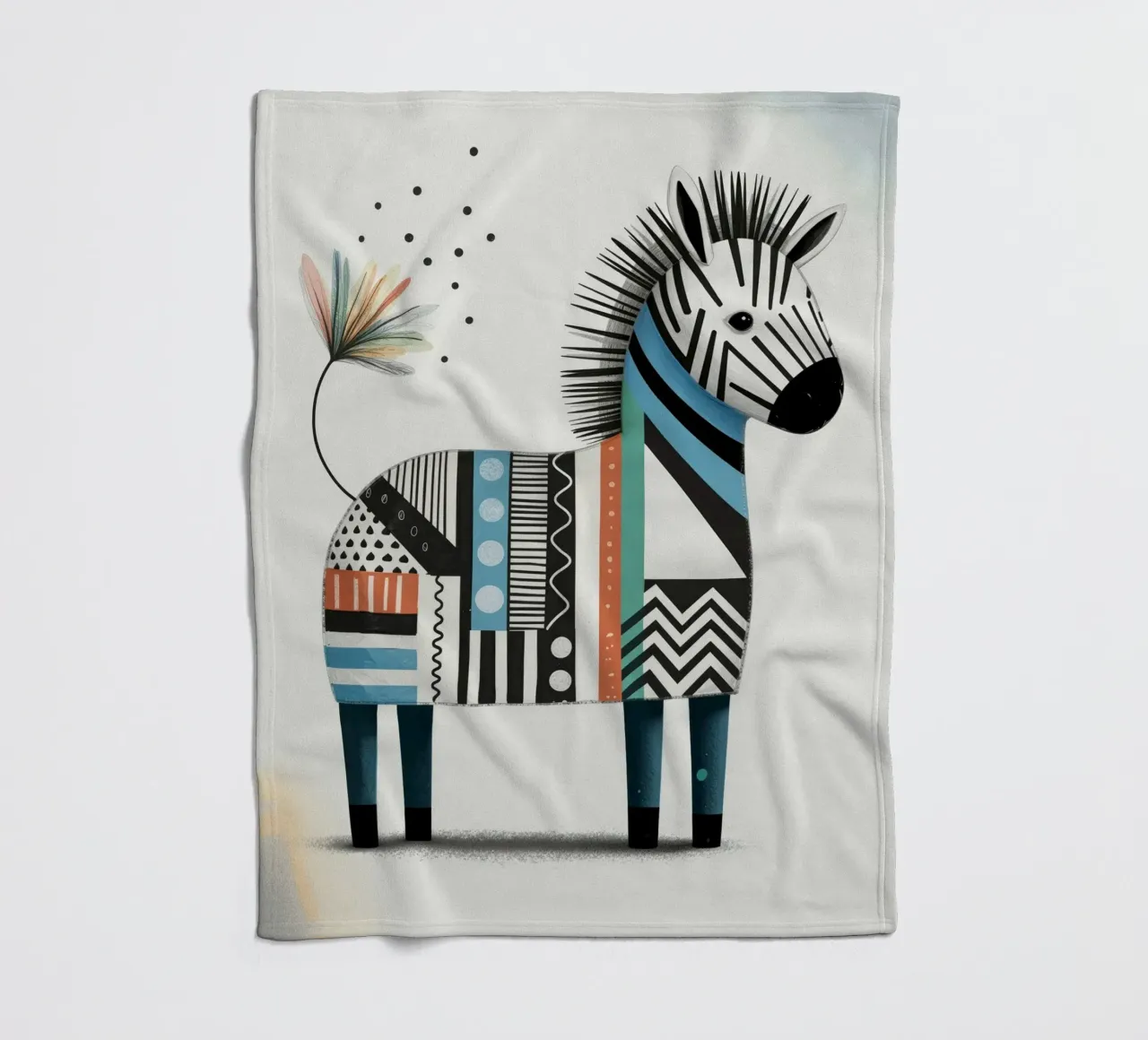 Happy Zebra coperta in pile da Klitzeklein