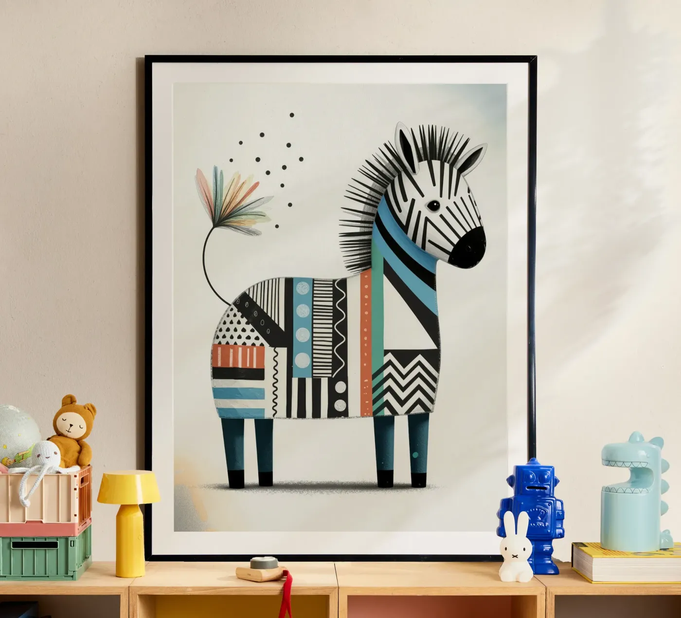 Happy Zebra poster da Klitzeklein