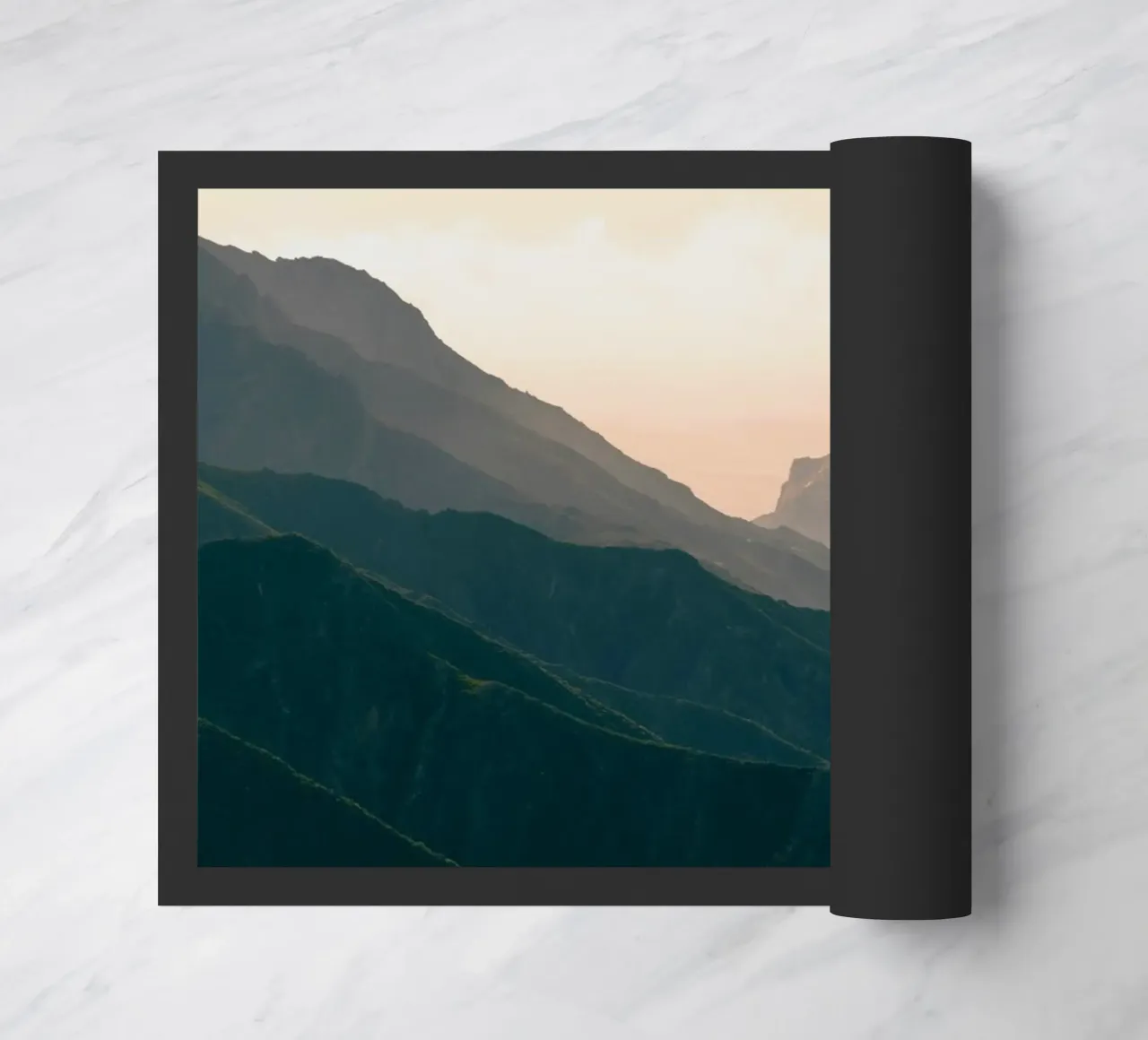 mountains ocean doormat by Earthly Visions