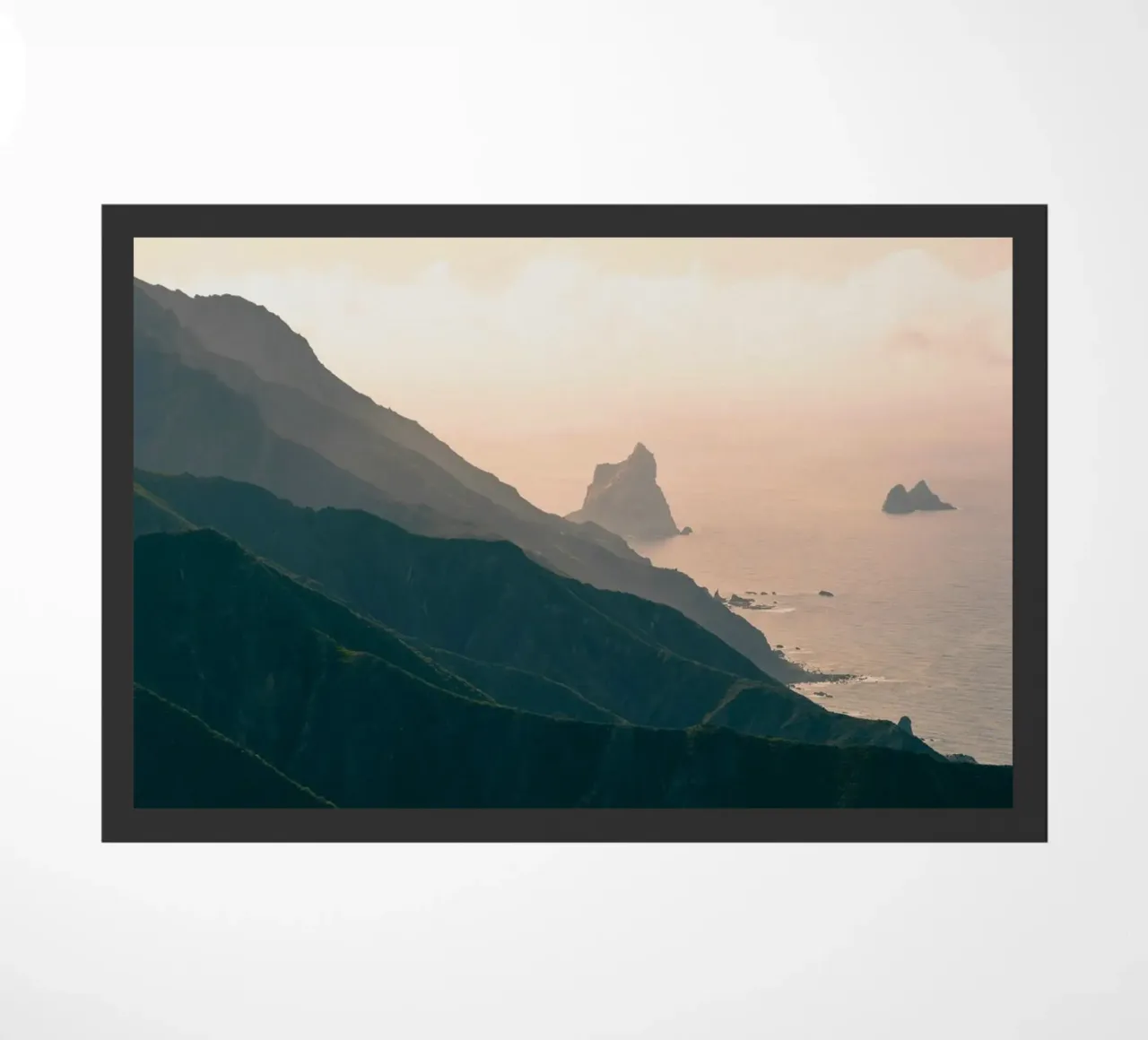 mountains ocean doormat by Earthly Visions