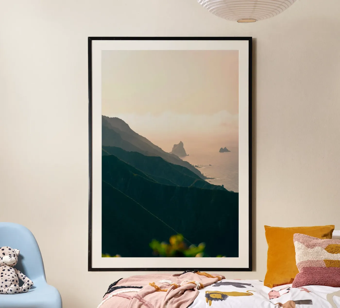 mountains ocean poster da Earthly Visions