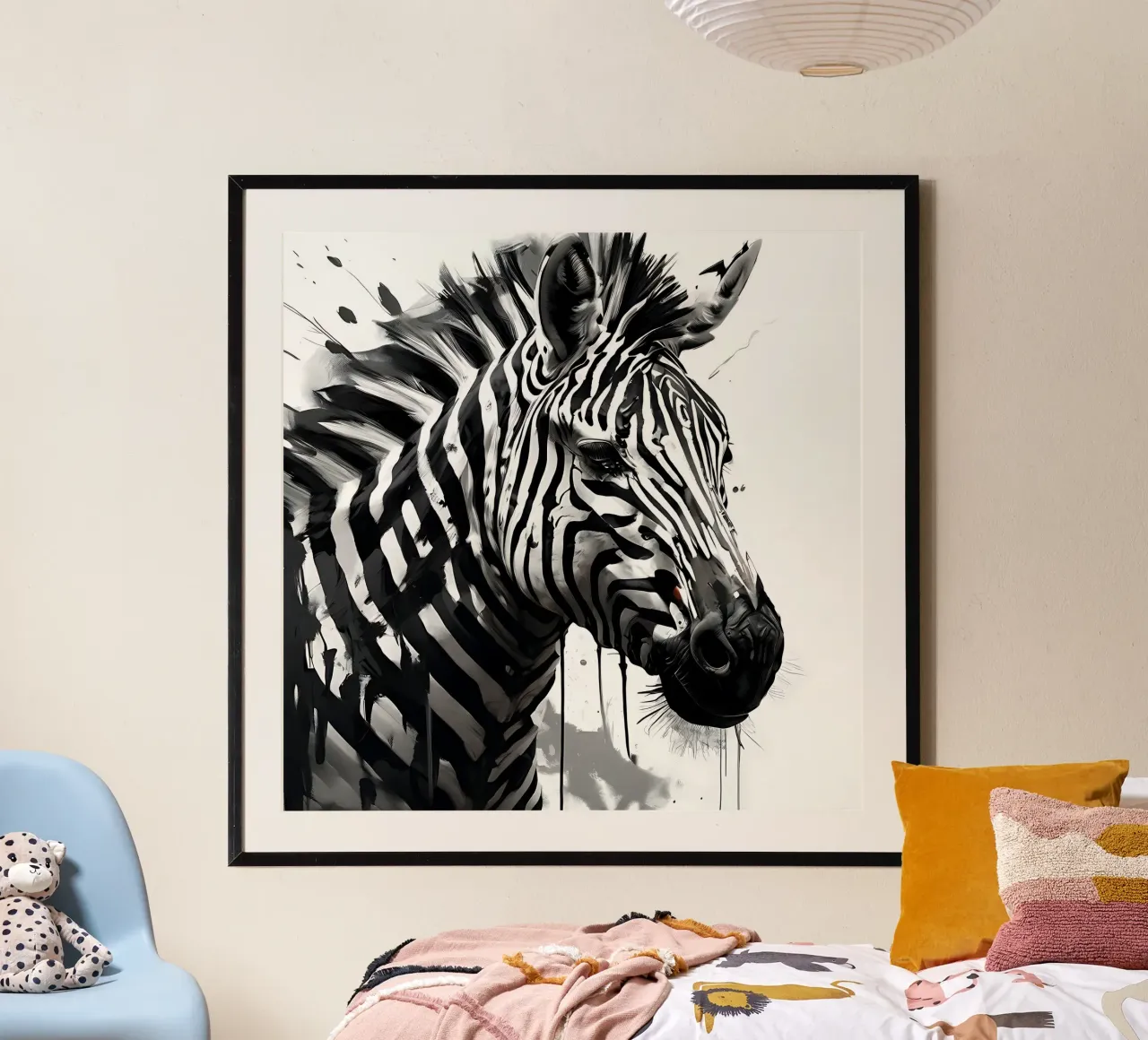 Stile_Zebra_I_1 carta hahnemühle da Tierisch bunt by LK