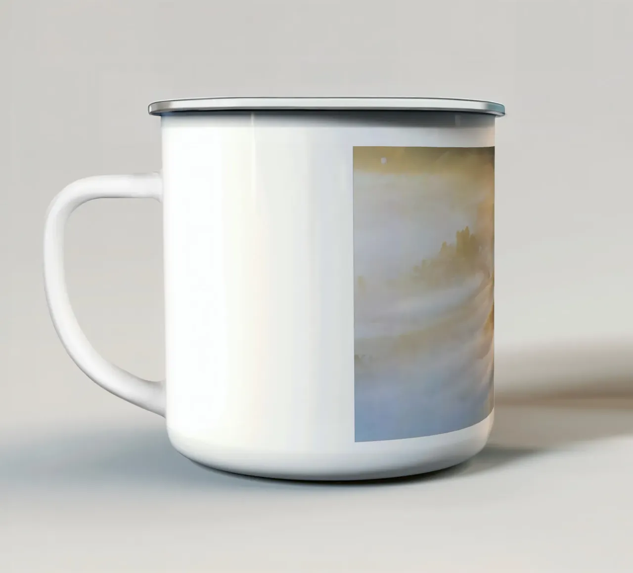 villaggio delle colline tazza in smalto da Earthly Visions