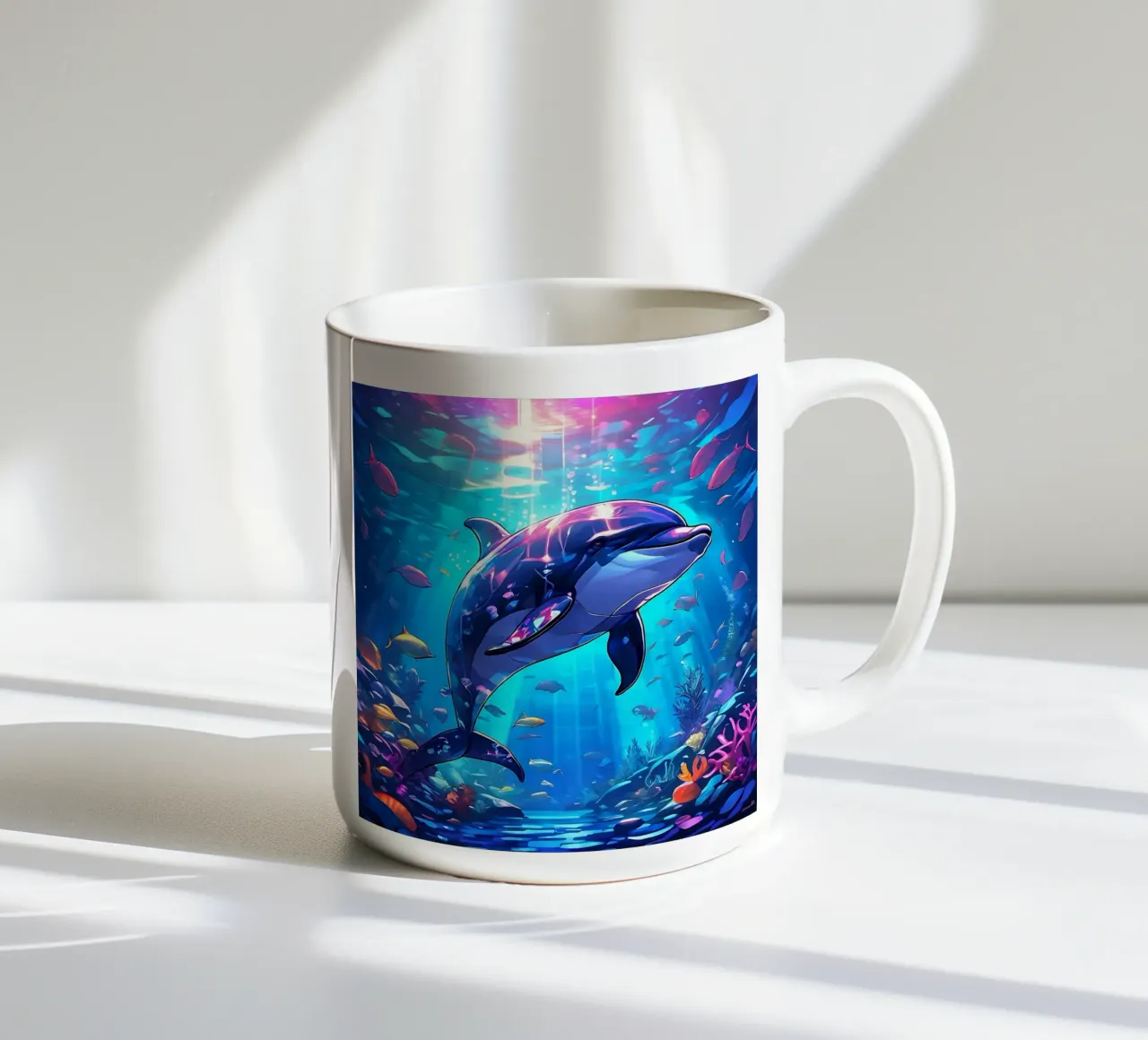 Stile_delfino_J_1 tazza in ceramica da Tierisch bunt by LK