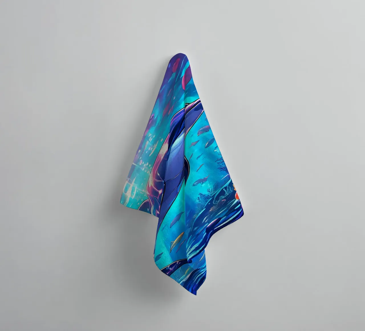 Delphin_Stil_J_1 Handtuch von Tierisch bunt by LK