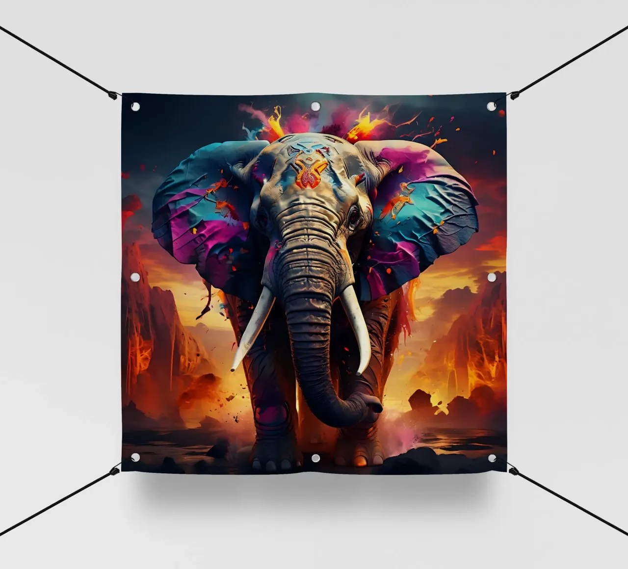 Stile_elefante_J_1 telo in pvc da Tierisch bunt by LK