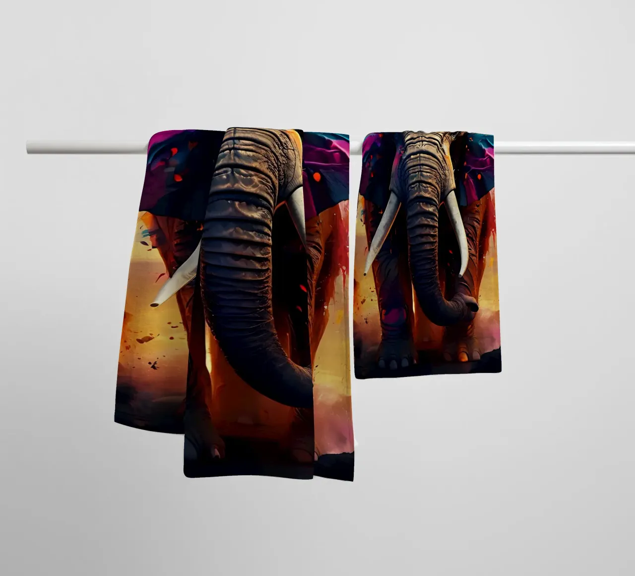Elephant_Style_J_1 towel by Tierisch bunt by LK