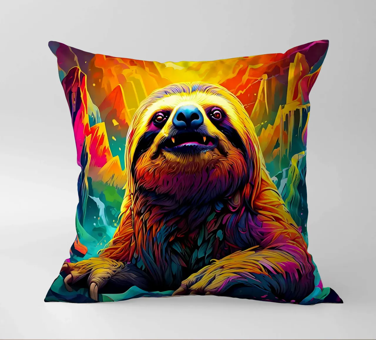 Bradipo_Stile_J_1 cuscino da Tierisch bunt by LK