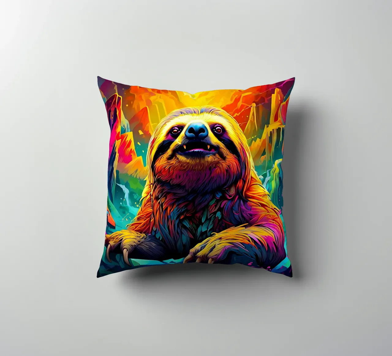 Bradipo_Stile_J_1 cuscino da Tierisch bunt by LK