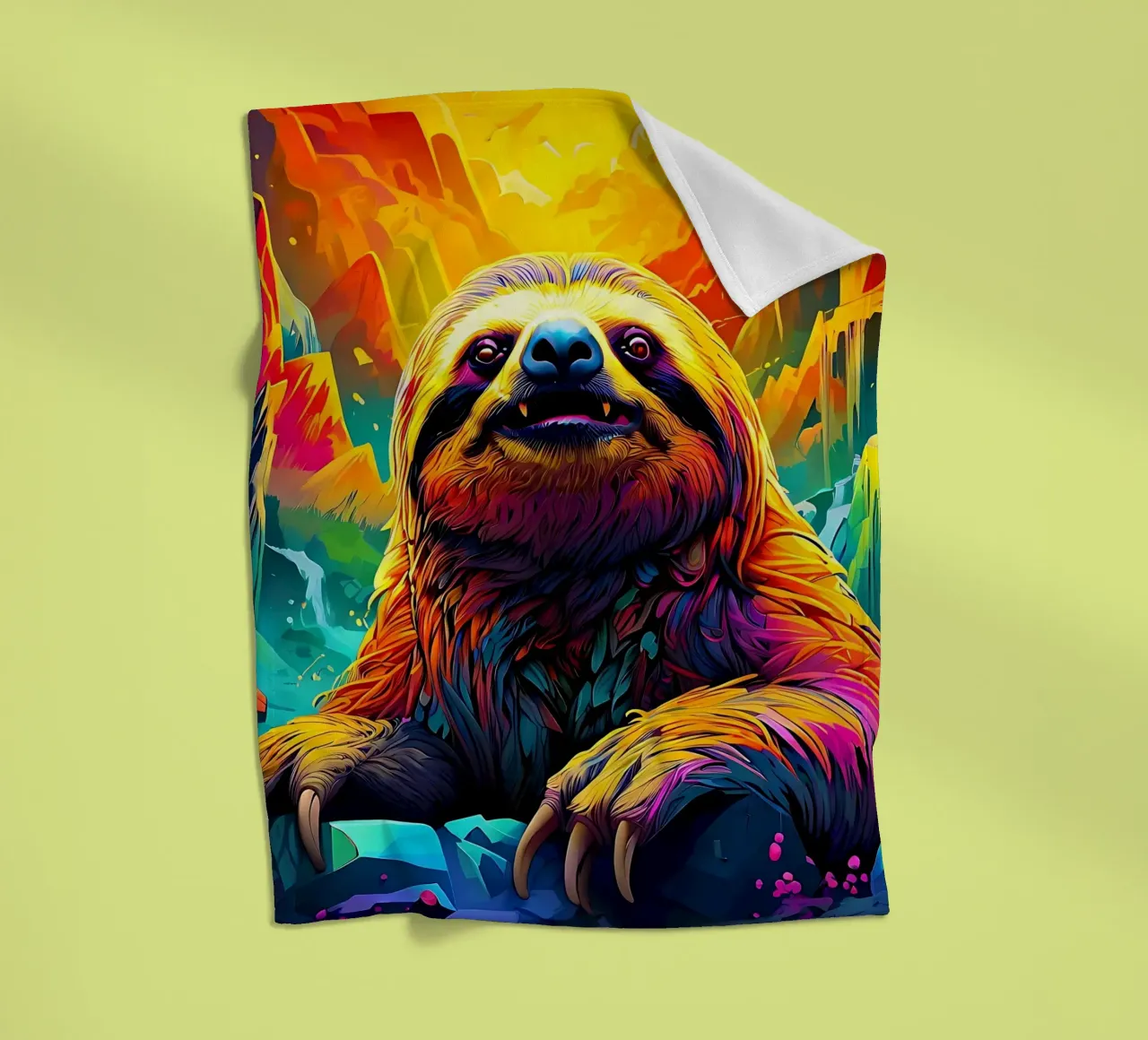 Bradipo_Stile_J_1 coperta in pile da Tierisch bunt by LK