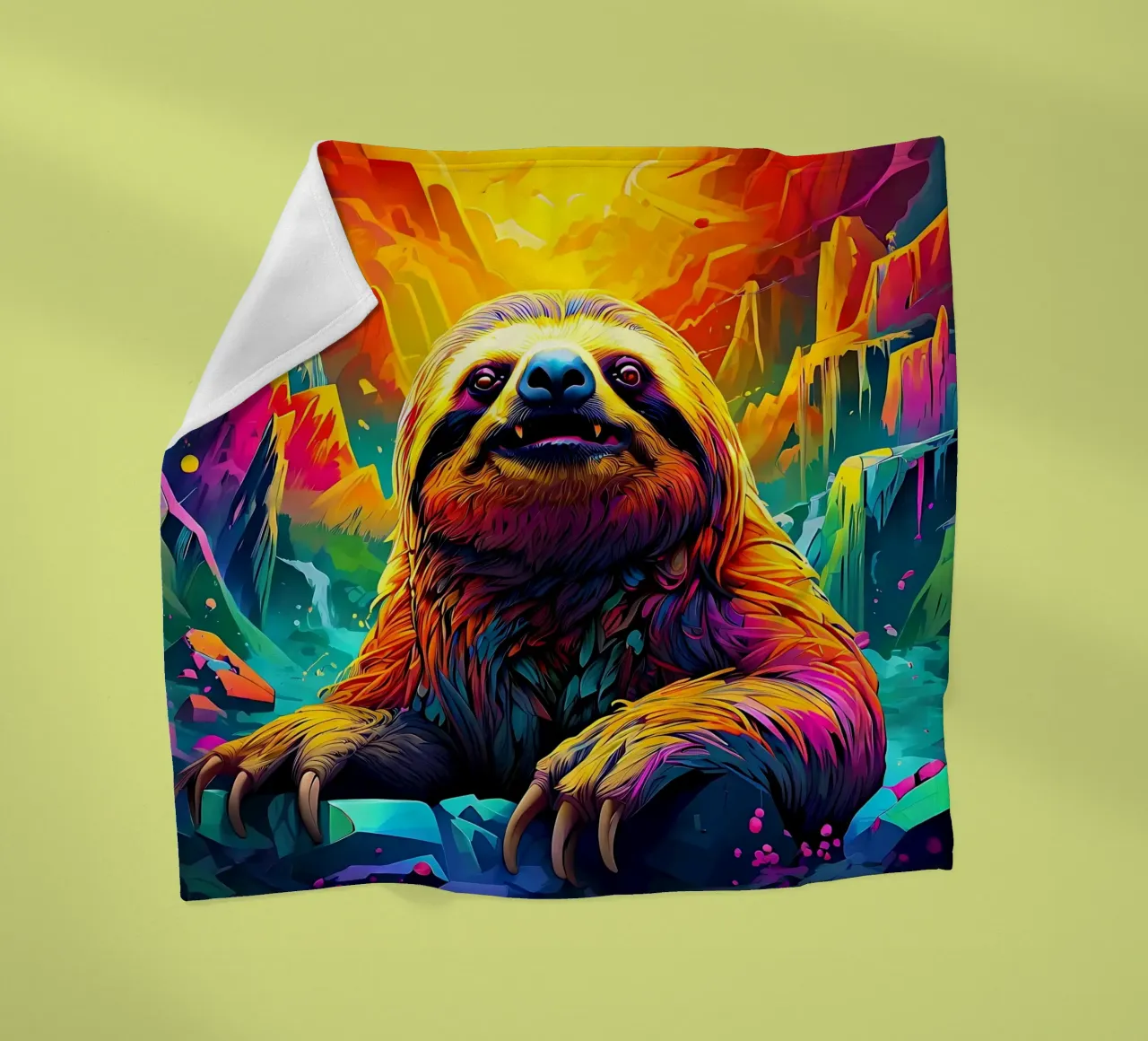 Bradipo_Stile_J_1 coperta in pile da Tierisch bunt by LK