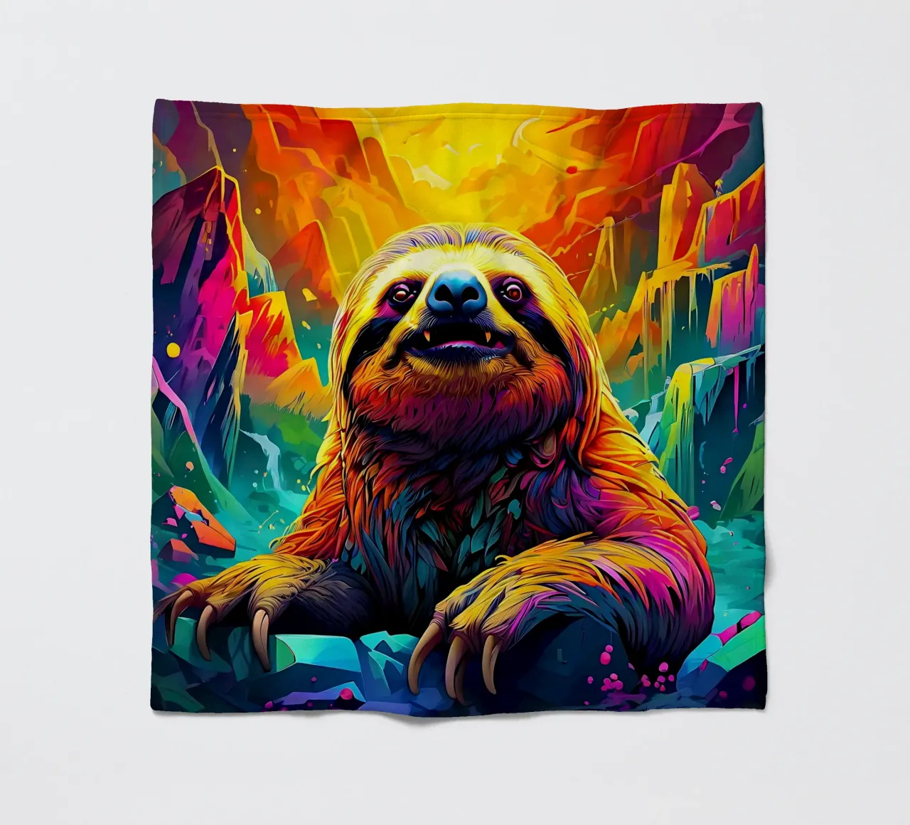 Bradipo_Stile_J_1 coperta in pile da Tierisch bunt by LK