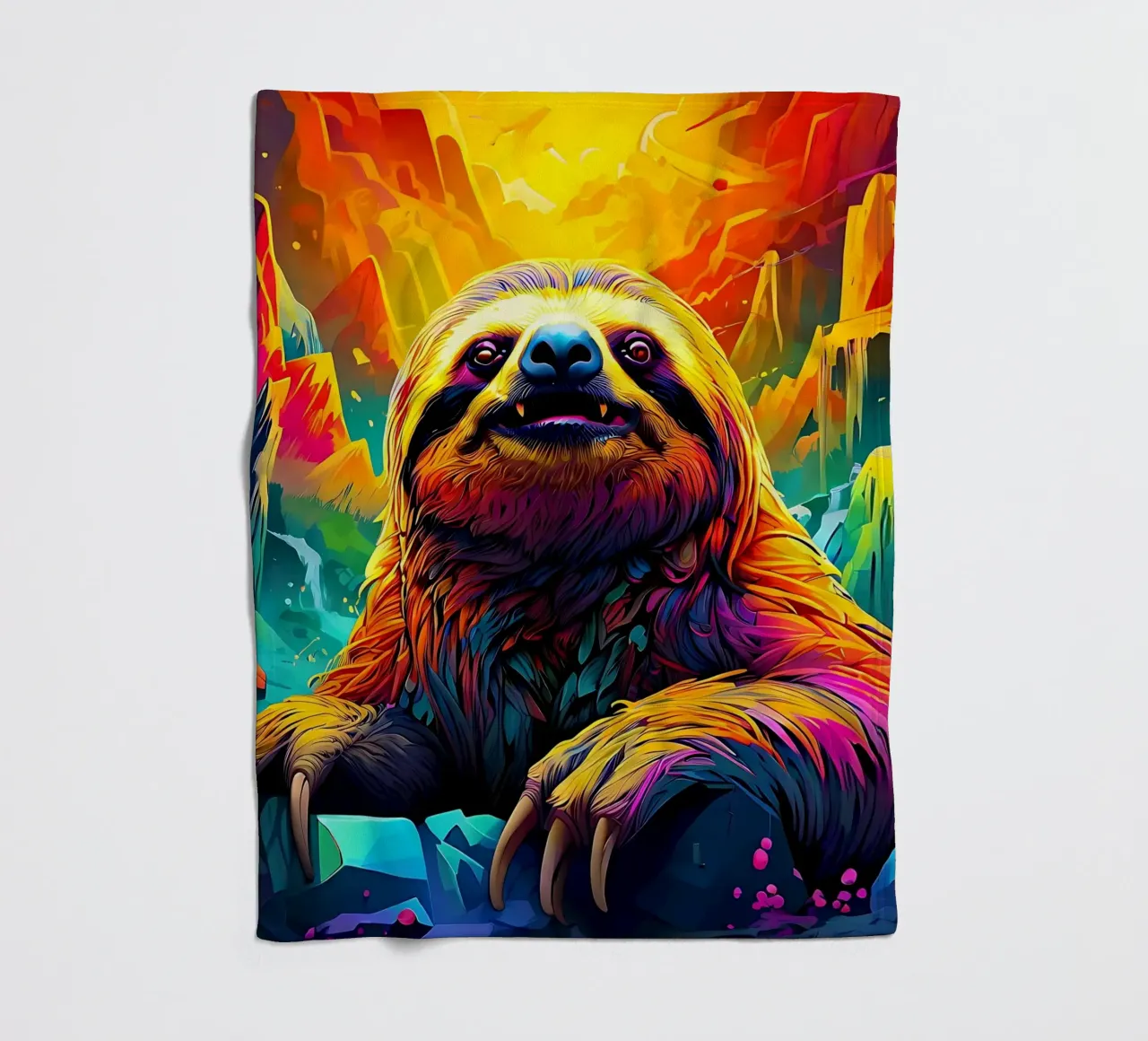 Bradipo_Stile_J_1 coperta in pile da Tierisch bunt by LK
