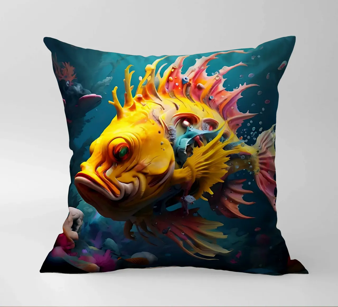 Stile_di_pesce_J_1 cuscino da Tierisch bunt by LK