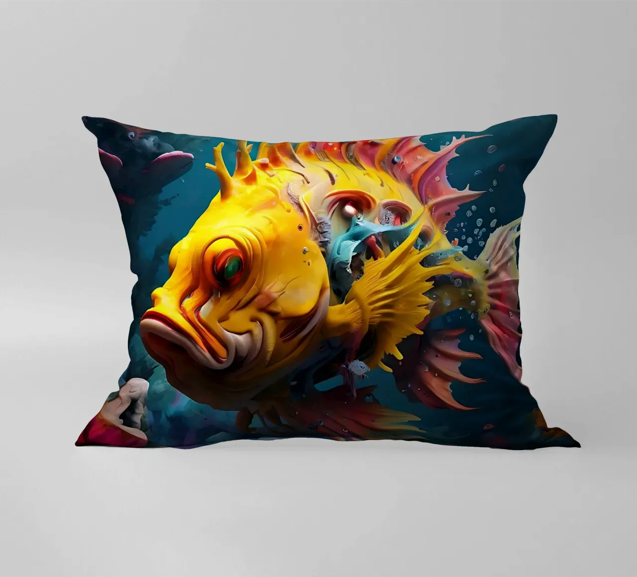 Stile_di_pesce_J_1 cuscino da Tierisch bunt by LK