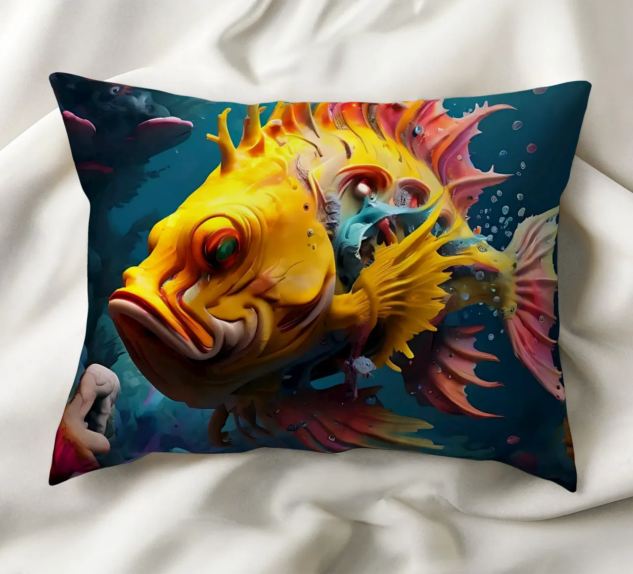 Stile_di_pesce_J_1 cuscino da Tierisch bunt by LK