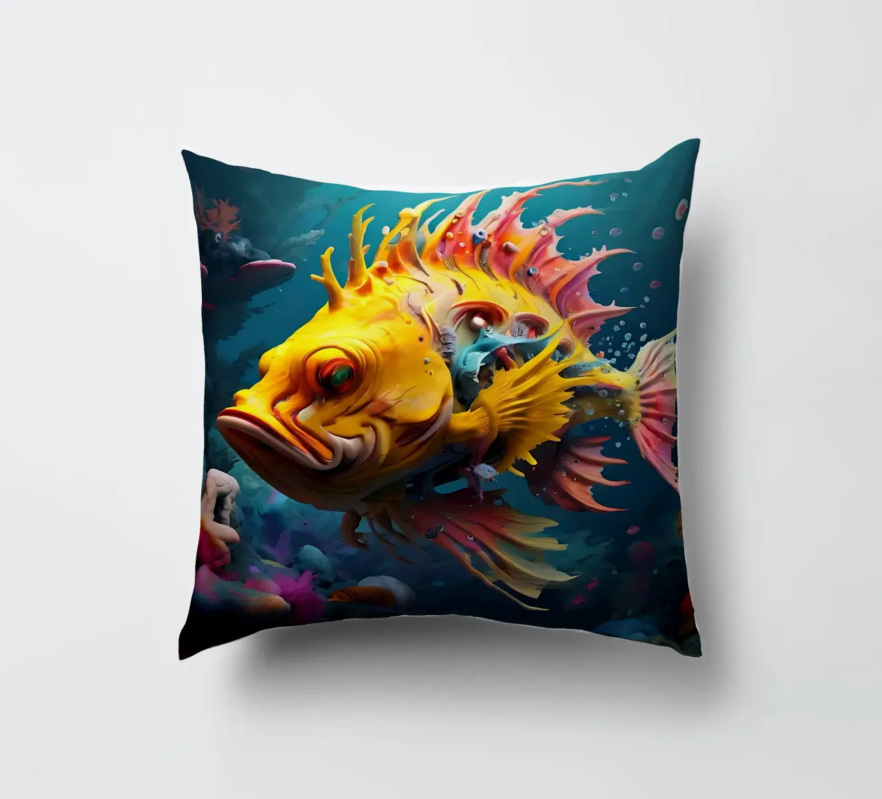 Stile_di_pesce_J_1 cuscino da Tierisch bunt by LK