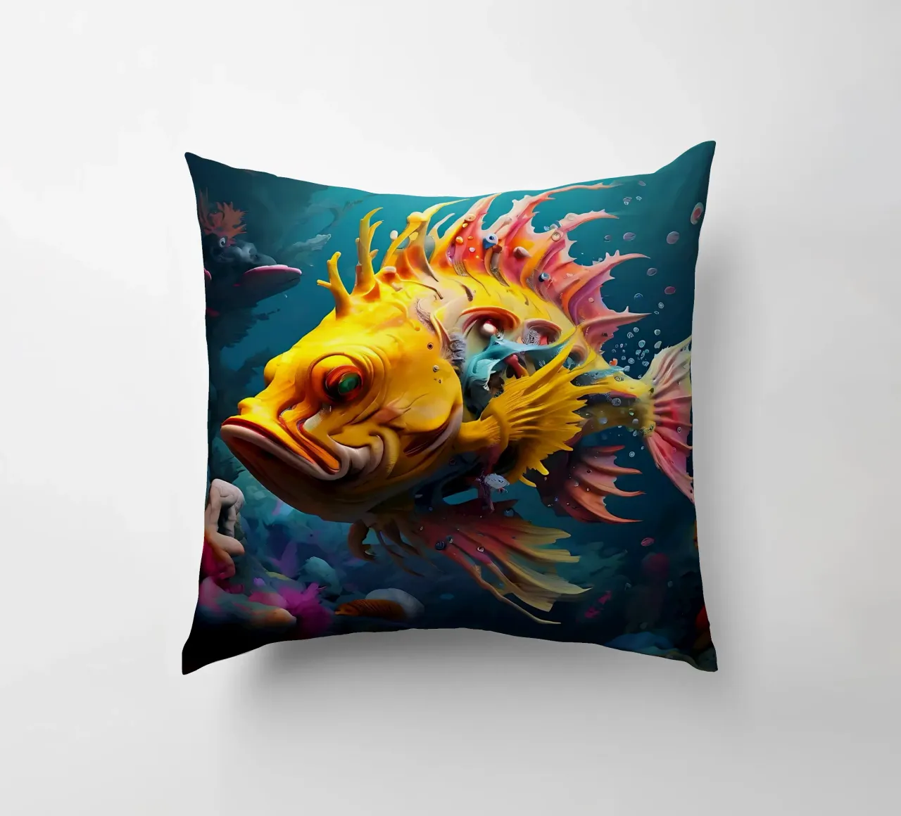 Stile_di_pesce_J_1 cuscino da Tierisch bunt by LK