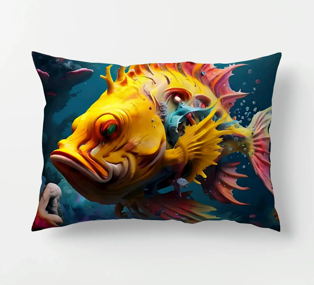 Stile_di_pesce_J_1 cuscino da Tierisch bunt by LK