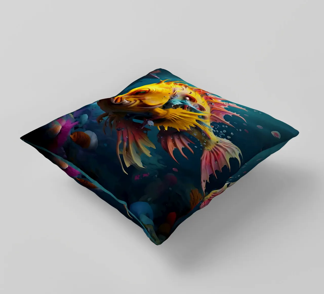Stile_di_pesce_J_1 cuscino da Tierisch bunt by LK