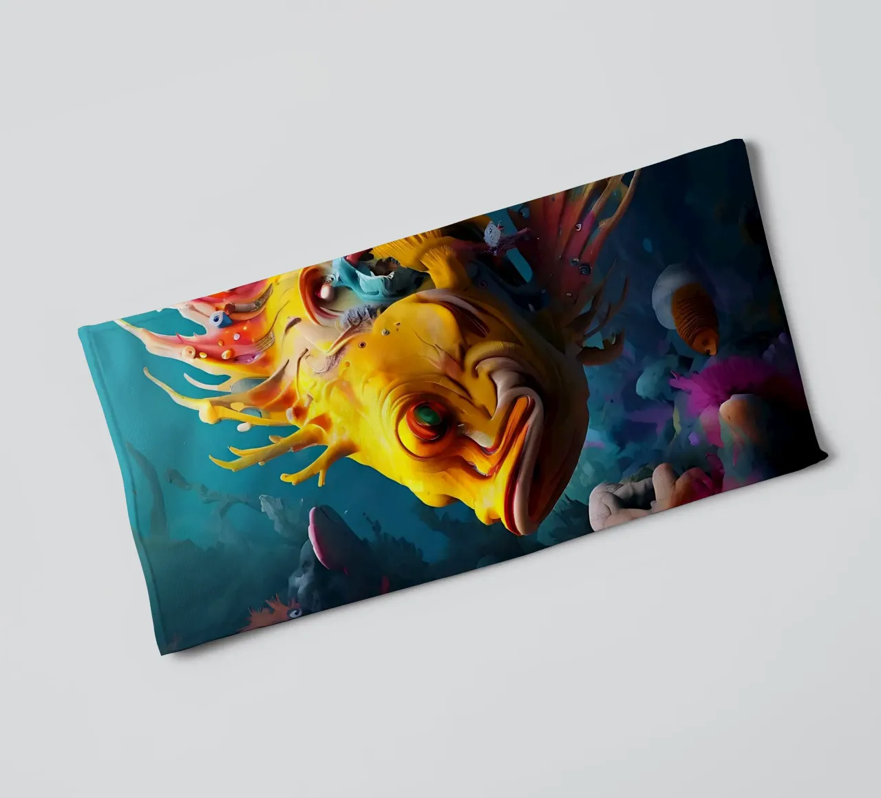 Fish_style_J_1 towel by Tierisch bunt by LK