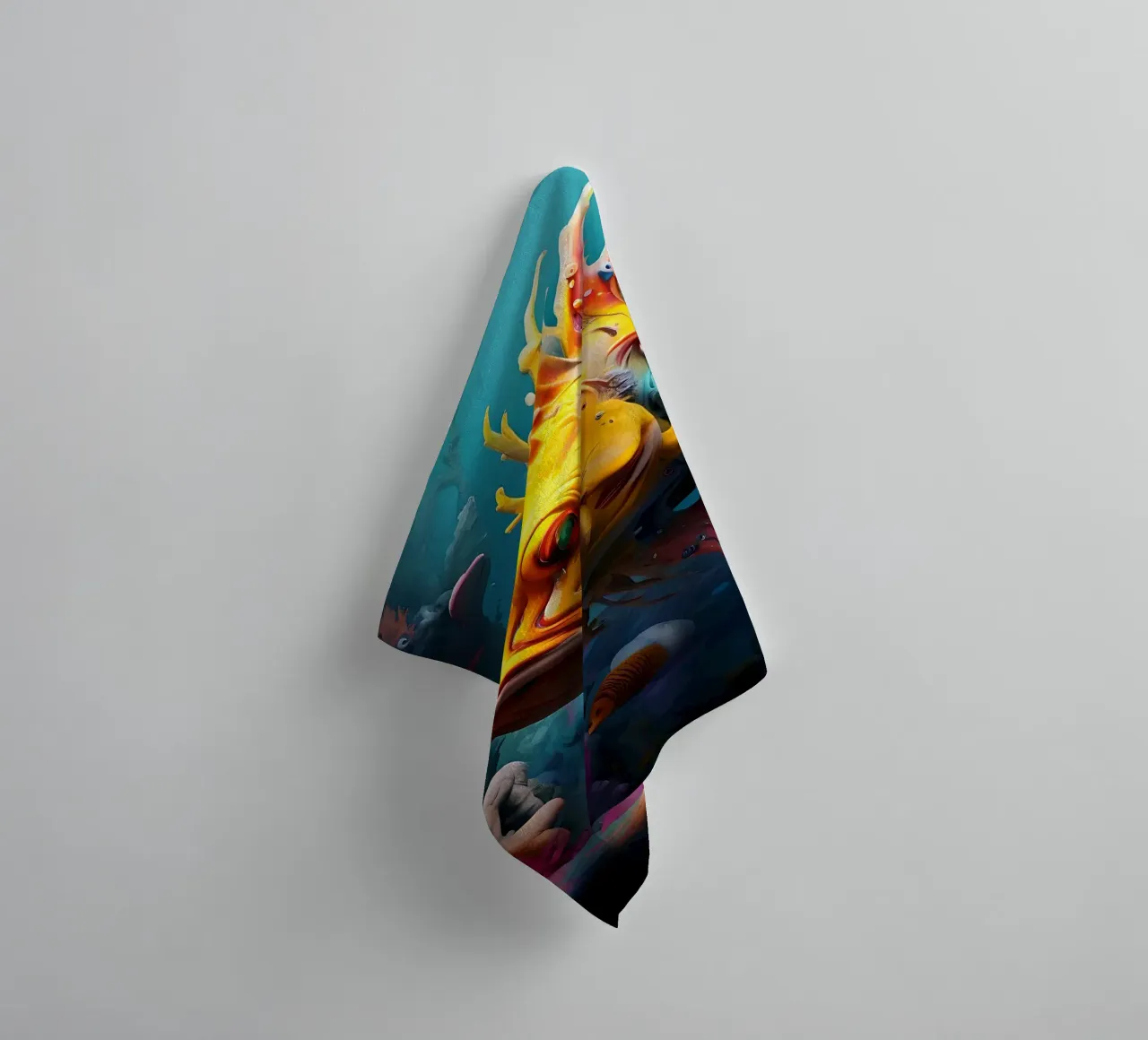 Fish_style_J_1 towel by Tierisch bunt by LK
