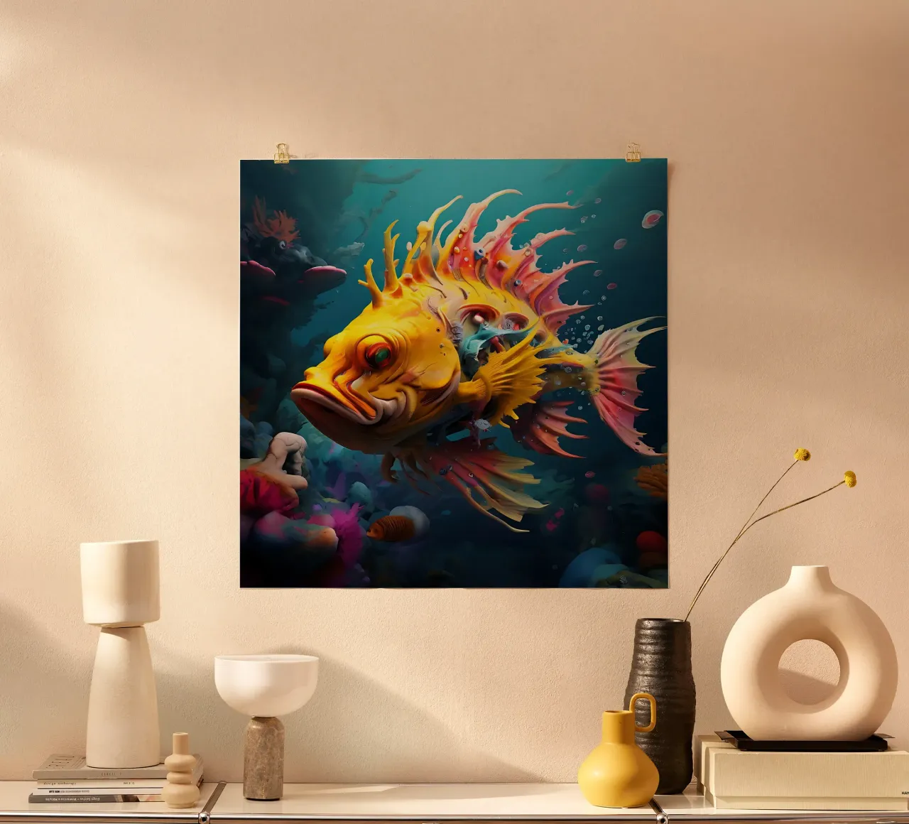 Stile_di_pesce_J_1 carta hahnemühle da Tierisch bunt by LK