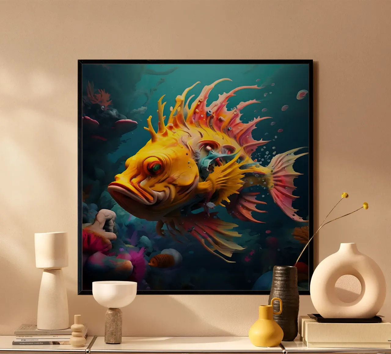 Stile_di_pesce_J_1 carta hahnemühle da Tierisch bunt by LK